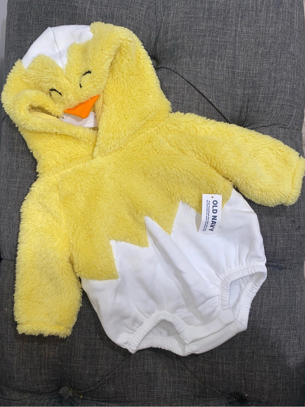Old Navy Baby Chick Halloween Costume 0-3M Yellow & White
